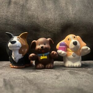 Cute Trio of Dog Figurines